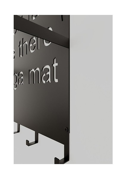 Yoga Matı Duvar Askılığı Metal Raflı Askılık Spor ve Pilates Matı Duvar Organizeri Yoga Ekipmanı 65x35.5 fırsatları