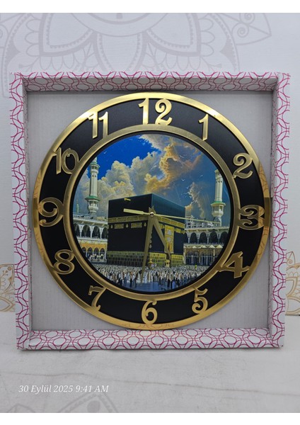 Pleksi Aynalı Rakamlar Ile Özel Tasarım Saat 40 cm Genişliğinde