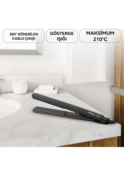 KSS1203 Cindora Saç Düzleştirici, Siyah, Saç Şekillendirme Aleti