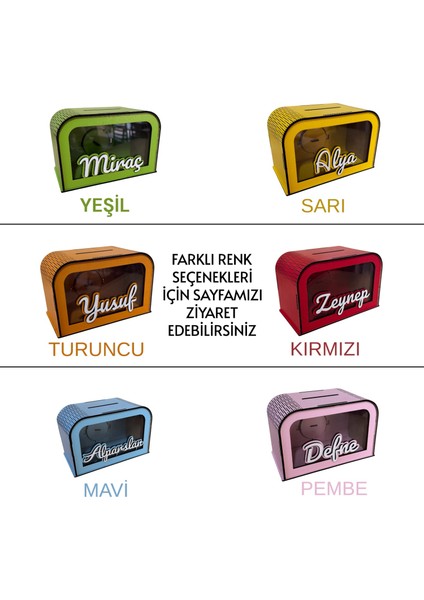 Kişiye Özel Isme Özel Ahşap Kumbara – Hediye & Para Biriktirme Kutusu
