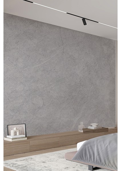 Gri Taş Dokulu Beton Görünümlü Tekstil Duvar Kağıdı fiyatları
