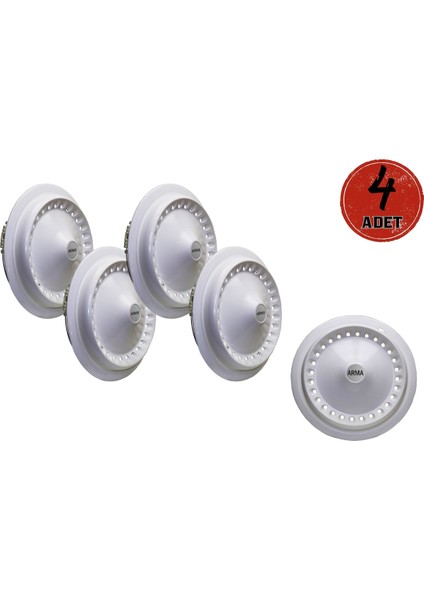 Jant Kapağı Kırılmaz Plymouth 16" Beyaz 4'lü (Takım Olarak)