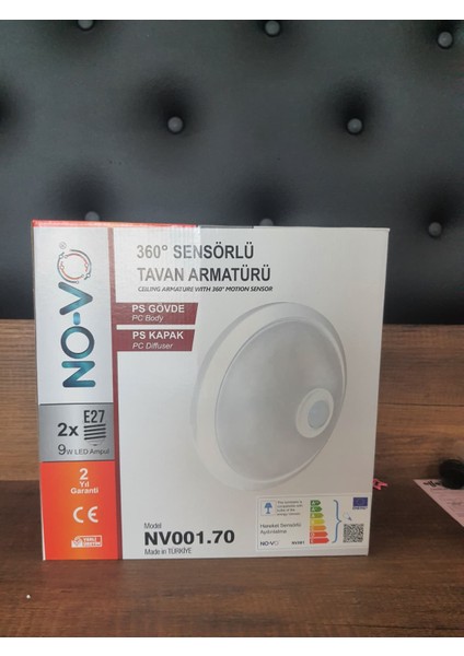 360 Sensörlü Tavan Armatürü