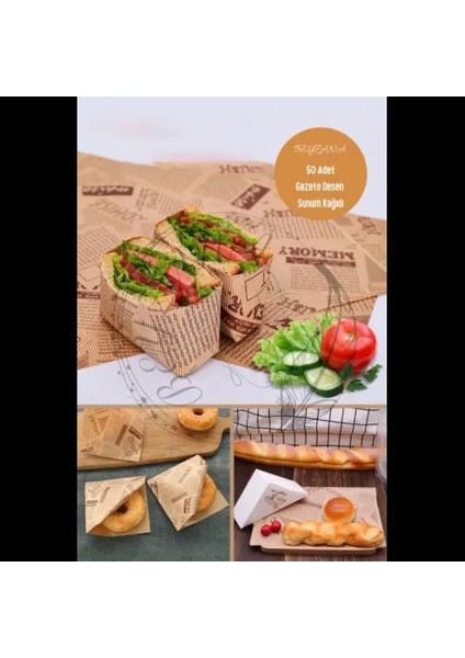 Vintage Gazete Desenli Sunum Kağıdı 50 Adet fiyatları