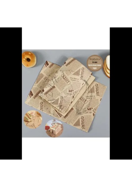 Vintage Gazete Desenli Sunum Kağıdı 50 Adet modelleri