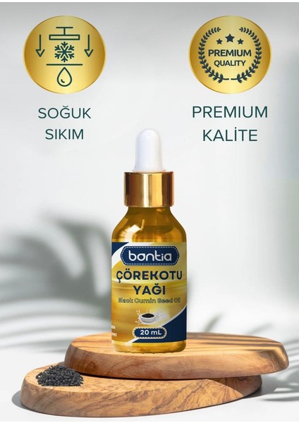 Çörek Otu Yağı %100 Saf Soğuk Sıkım - Bağışıklık Desteği, Antioksidan, Saç ve Cilt Bakımı 20 ml indirimleri