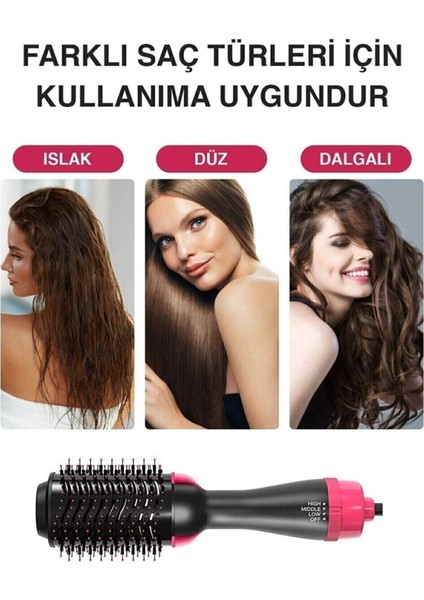 1200W Turbo Saç Şekillendirici ve Düzleştirici, Siyah, Güçlü ve Hızlı Kullanım