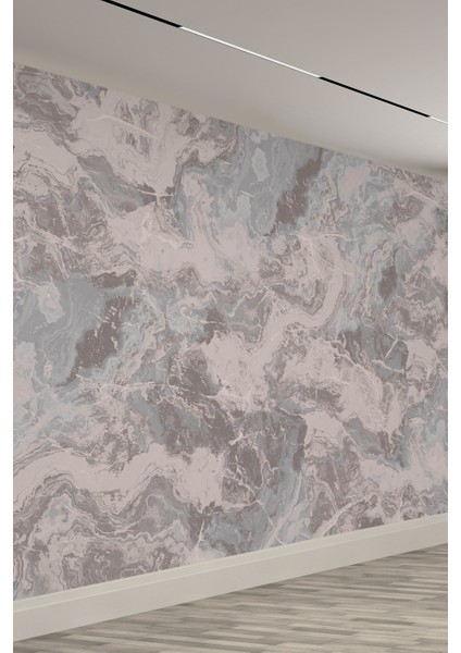 Pastel Tonlarda Mermer Görünümlü Tekstil Duvar Kağıdı fiyatları
