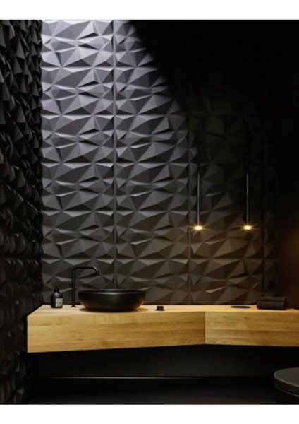 50CM x 50CM 1 Adet 3D Abs Malzeme Pvc Dayanıklı Duvar Paneli Silinebilir Geometrik Model Panel fırsatları