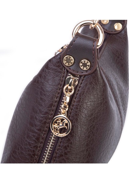 Kadın Mini Omuz ve Çapraz Çanta Örgülü Askılı (En: 23 cm , Boy: 14 Cm)Kahve Victoria fiyatları