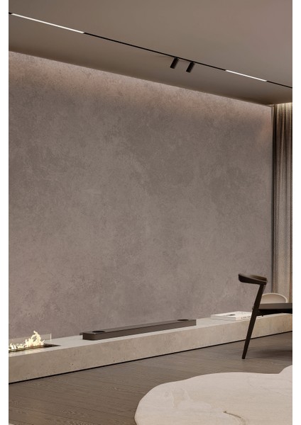 Kahve Tonlarında Tek Parça Tekstil Duvar Kağıdı