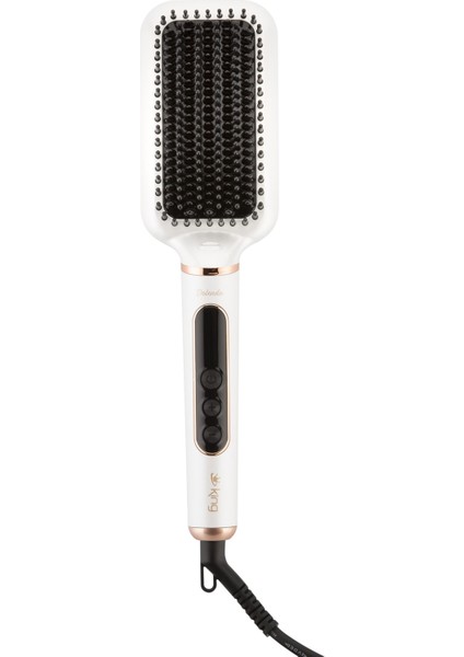 Beyaz Dolendo Saç Düzleştirici Fırça KSS1202, Şık ve Kullanışlı Tasarım