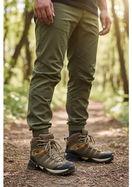 HM250290A Hakiki Deri Su Geçirmez Erkek Kahverengi Outdoor Bot