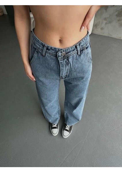 Kadın Palazzo Jeans Pantolon - Mavi modelleri