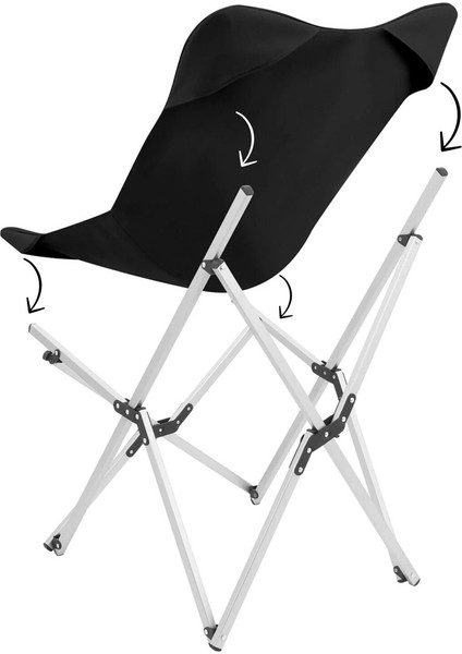 Portatif Alüminyum Katlanır Kamp Sadalyesi Siyah fiyatları