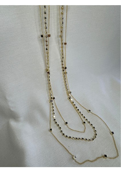 Ezme ve Küp Topçuk 3 Sıralı Kolye fiyatları