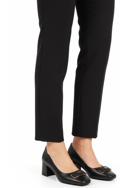 Siyah Cilt Kadın Topuklu Ayakkabı 695039 Z modelleri