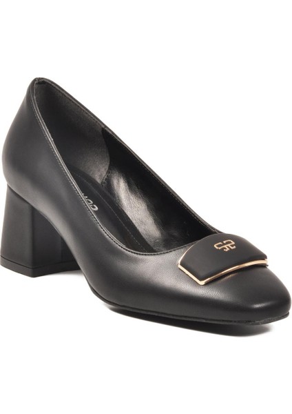 Siyah Cilt Kadın Topuklu Ayakkabı 695039 Z fırsatları