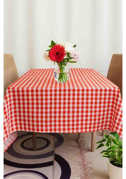 🌟 Kırmızı Piti Kareli Dijital Baskı Masa Örtüsü – 150x150 cm 🍴 Sofralarınıza nostaljik bir hava katacak, şık ve kullanışlı masa örtüsü!