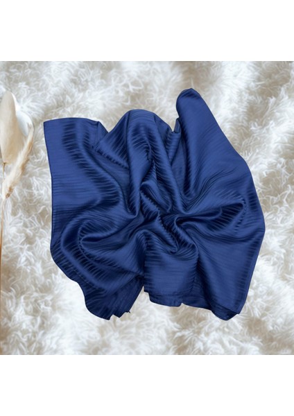 Jakarlı Çizgili Mavi Şal modelleri