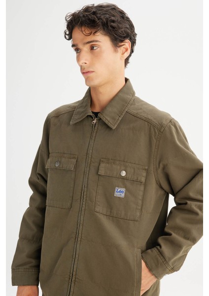 %100 Pamuk Regular Fit Workwear Haki Erkek Ceket LD542302900 modelleri