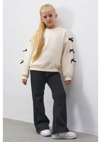 Fiyonk Detaylı Ispanyol Paça 3 Ip Şardonlu Kız Çocuk Takım fiyatları