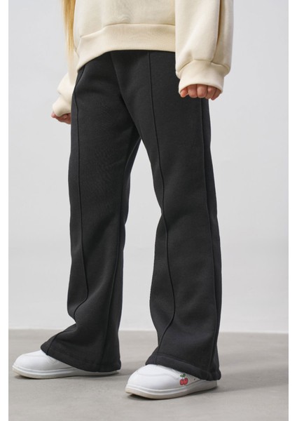 Fiyonk Detaylı Ispanyol Paça 3 Ip Şardonlu Kız Çocuk Takım modelleri