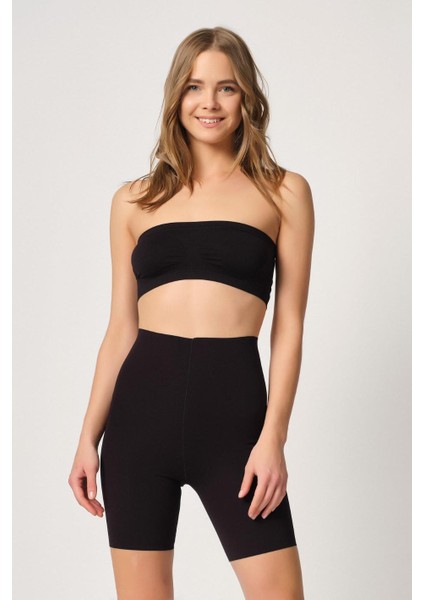 Siyah Mı Emay 2707 Lazer Yüksek Bel Paçalı Korse