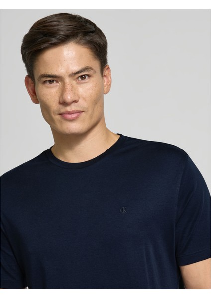 Ck LV04LB275G Ss Supıma Chest Emb Crewneck Tee Erkek Tshırt modelleri