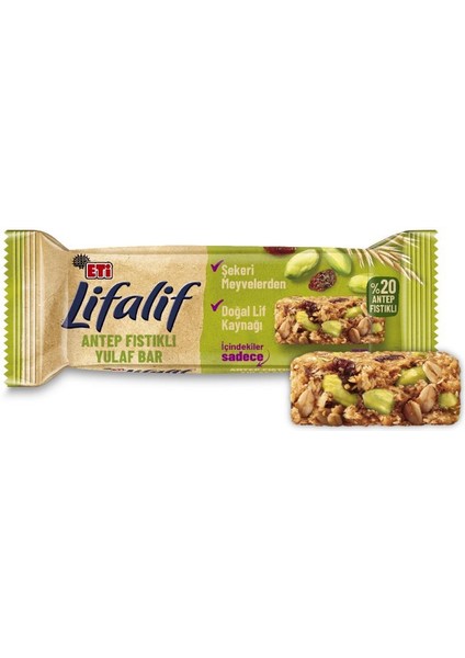 Lifalif Antep Fıstıklı Yulaf Bar 35 G x 16 Adet modelleri