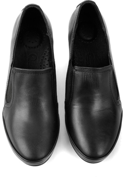 Siyah Hakiki Deri Kadın Casual Ayakkabı K01056043003 fırsatları