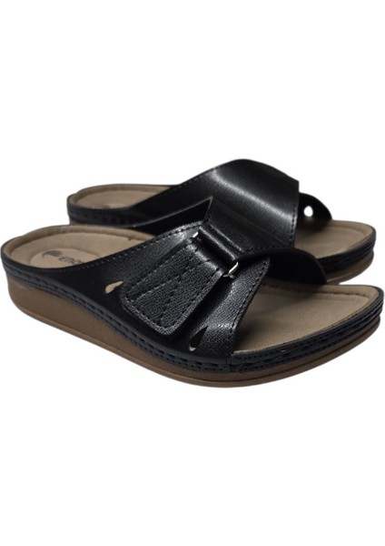 Enova Ortopedik Yumuşak Taban Cırtlı Günlük Kadın Terlik