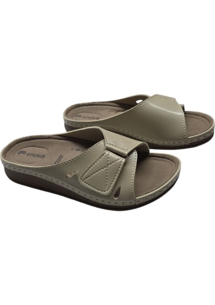 Enova Ortopedik Yumuşak Taban Cırtlı Günlük Kadın Terlik