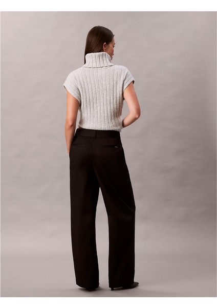 Ck LV044D639G Cotton Twill Belted Trouser Kadın Pantolon modelleri