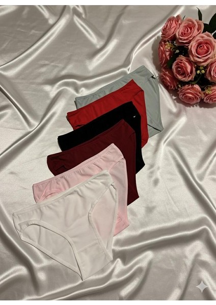 Karışık Renkli Günlük Pamuklu Külot 6'lı Paket
