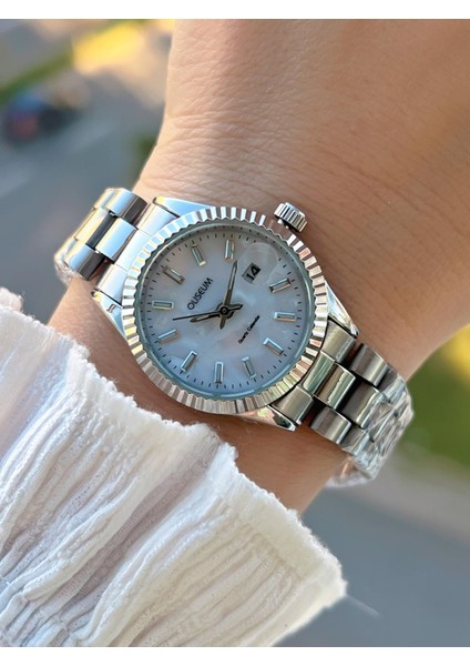 Çelik Kordon Takvimli Kadran Özel Tasarım Vintage Seri Kadın Kol Saati PS.8341.M7