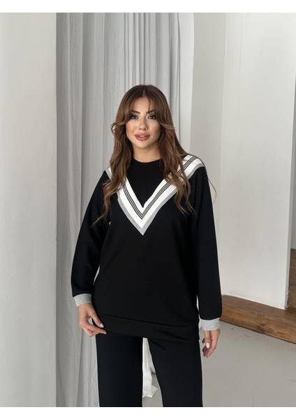 Buketli Kadın Üstte ve Altta Ribana Detaylı Alt-Üst Ikili Takım fırsatları