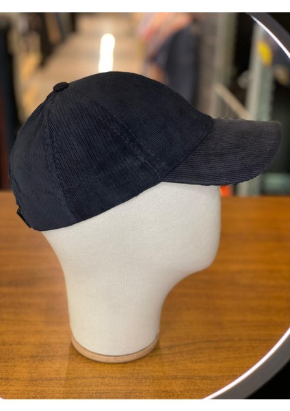 Kadife Cap Şapka Lacivert Renk Kışlık Cap Şapka modelleri