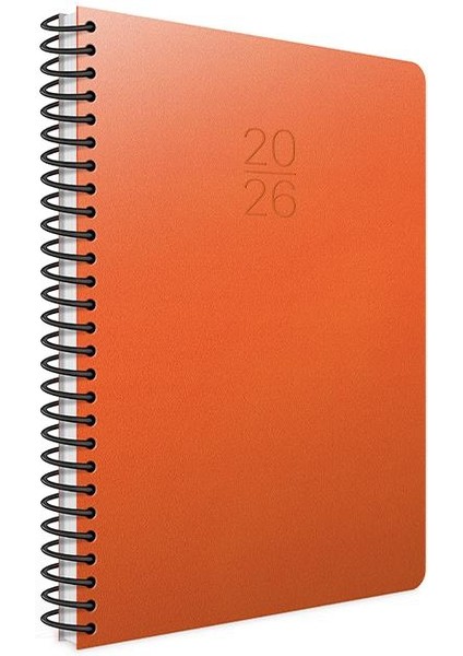 2026 Spiralli Günlük Ajanda 20X28 cm 419-SEK Turuncu