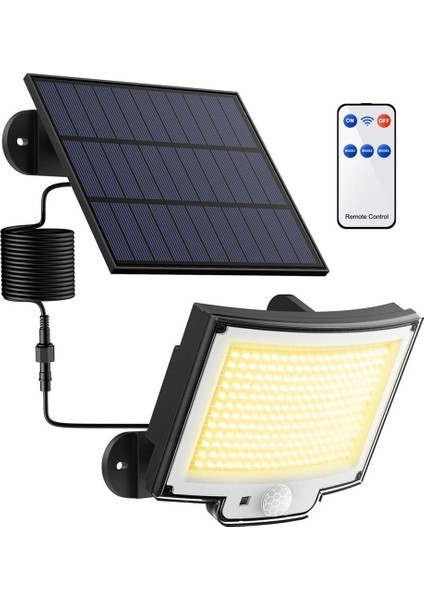Güneş Enerjili, Hareket Sensörlü, 228 Boncuk LED Aydınlatma / GT-SL33