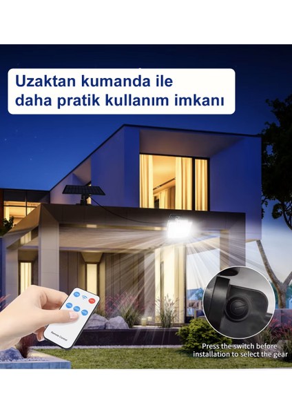Güneş Enerjili, Hareket Sensörlü, 228 Boncuk LED Aydınlatma / GT-SL33 indirimleri
