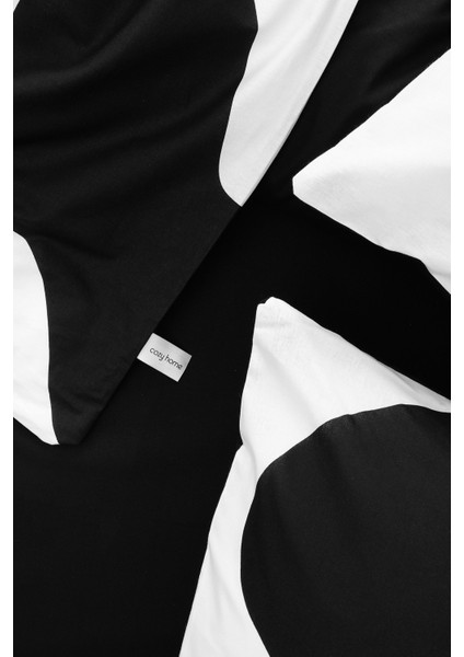 mono Tek Kişilik Lastikli Çarşaflı Nevresim Takımı Flow Siyah indirimleri