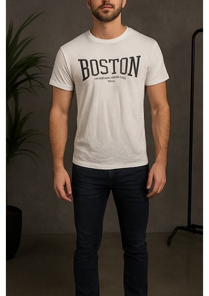 Unisex Bisiklet Yaka Basic Tişört