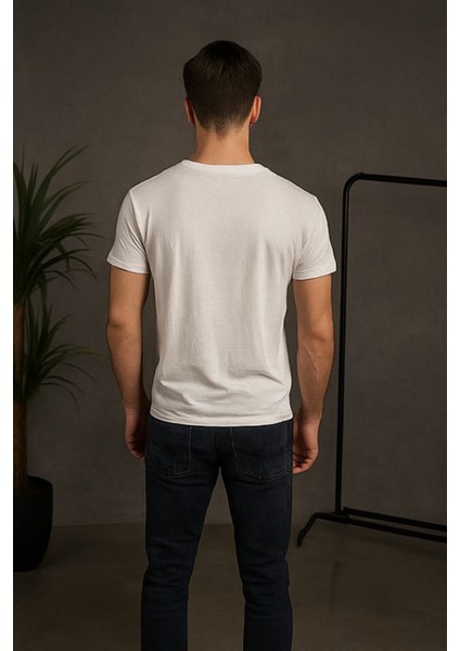 Unisex Bisiklet Yaka Basic Tişört fiyatları