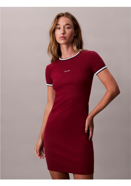Ck LV047D202G Ss Color Block Cotton Rıb Baby Kadın Elbise fiyatları