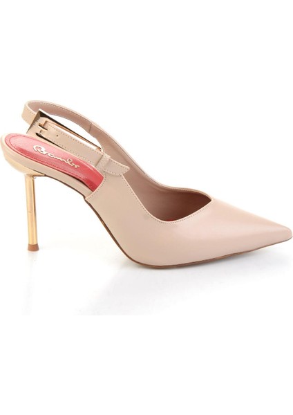 Bej Kadın Abiye Ayakkabı K01209111109