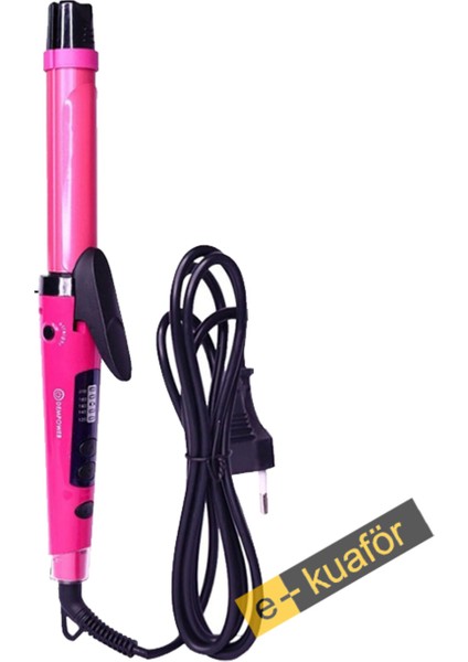 Iki Parçalı Saç Güzellik Seti Düzleştirici ve Maşa, Pembe, 50/60 Hz modelleri