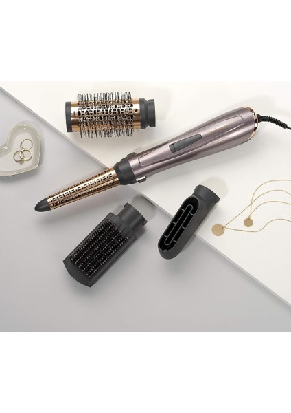 Hava Üflemeli Saç Şekillendirme Seti, 4'lü, 2 Isı Ayarlı, Gri Renk modelleri