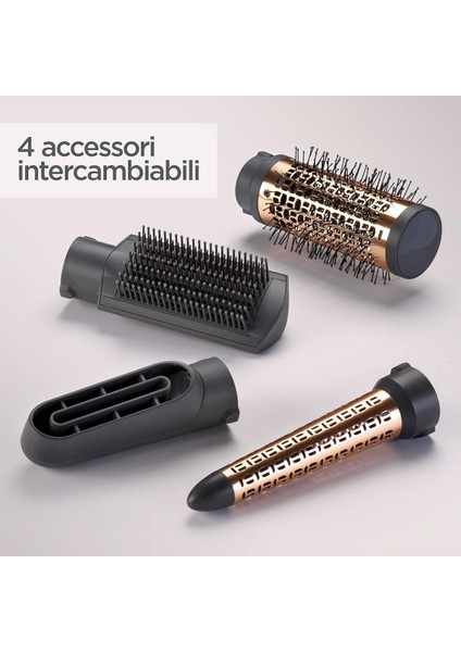 Hava Üflemeli Saç Şekillendirme Seti, 4'lü, 2 Isı Ayarlı, Gri Renk fırsatları