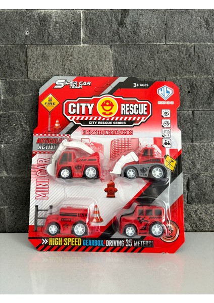 Mini İtfaiye Seti Plastik Oyuncak Araba fiyatları